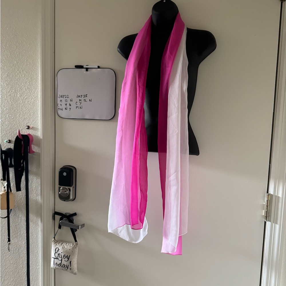 Pink and White Scarfs 3 for 12